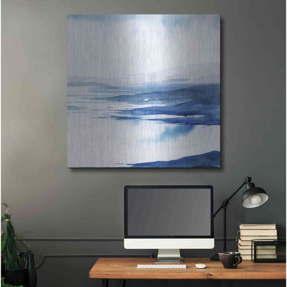 Luxe Metal Art 'Crystallized Lagoon II' by Grace Popp Metal Wall Art,36x36