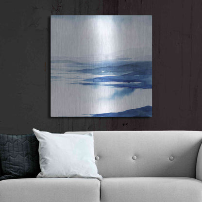 Luxe Metal Art 'Crystallized Lagoon II' by Grace Popp Metal Wall Art,36x36