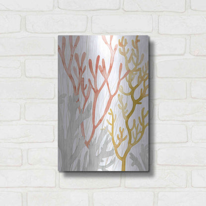 Luxe Metal Art 'Desert Coral I' by Grace Popp Metal Wall Art,12x16