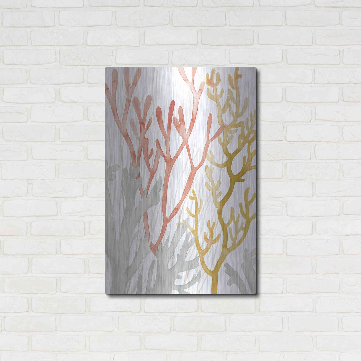 Luxe Metal Art 'Desert Coral I' by Grace Popp Metal Wall Art,24x36
