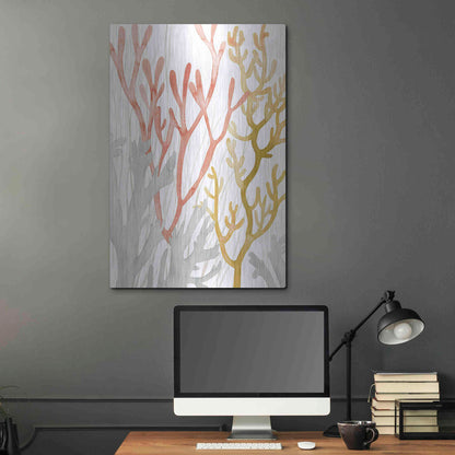 Luxe Metal Art 'Desert Coral I' by Grace Popp Metal Wall Art,24x36
