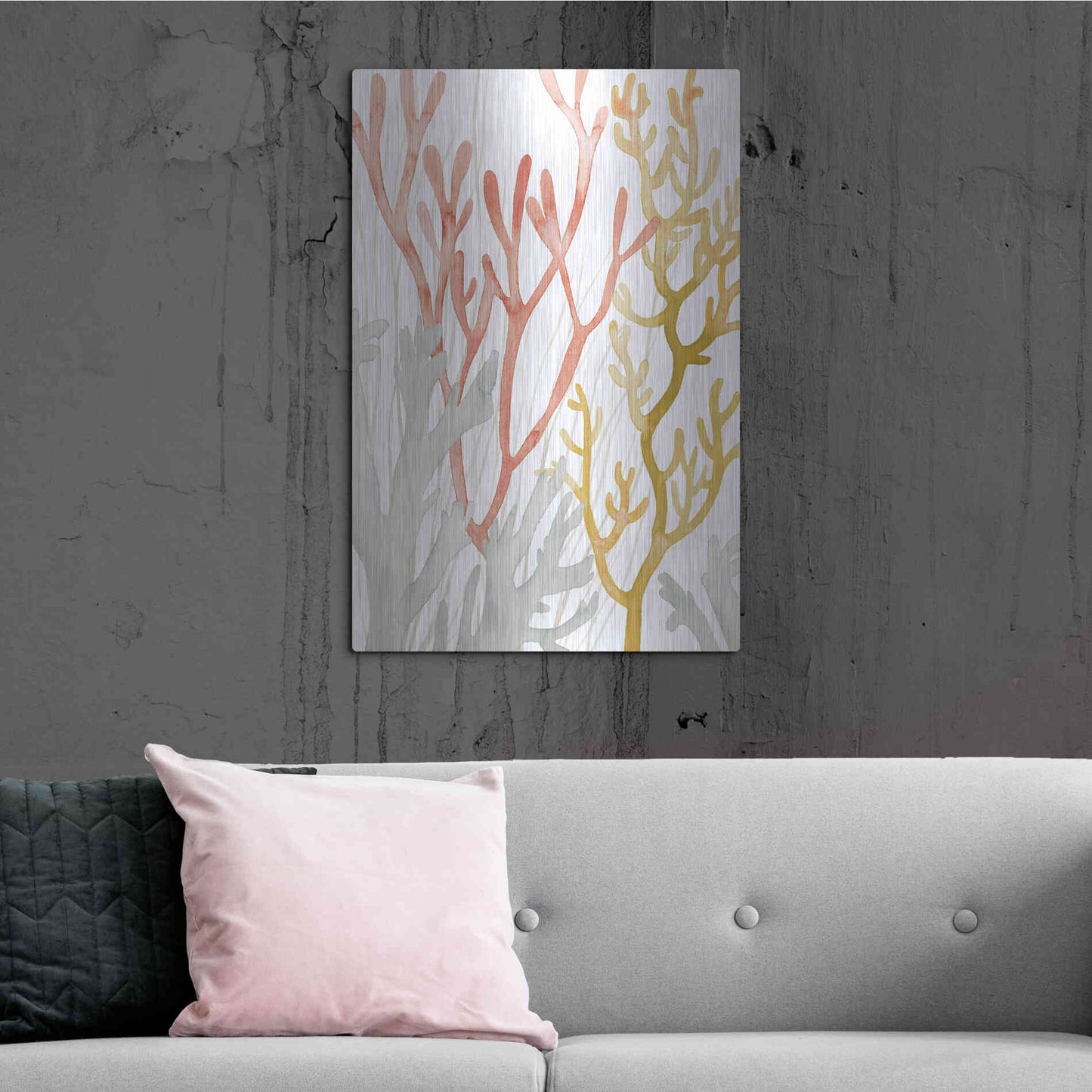 Luxe Metal Art 'Desert Coral I' by Grace Popp Metal Wall Art,24x36