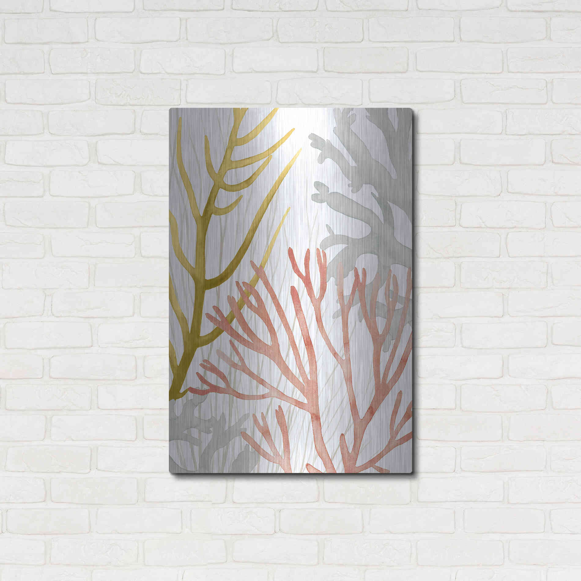 Luxe Metal Art 'Desert Coral II' by Grace Popp Metal Wall Art,24x36
