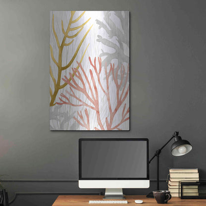 Luxe Metal Art 'Desert Coral II' by Grace Popp Metal Wall Art,24x36