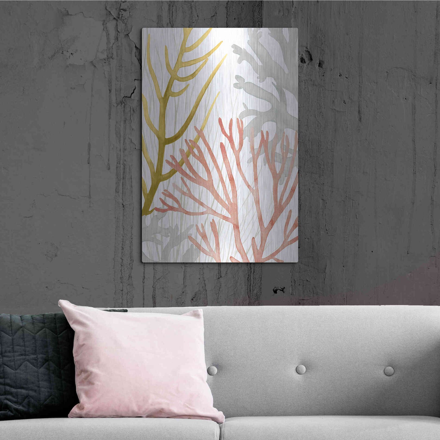 Luxe Metal Art 'Desert Coral II' by Grace Popp Metal Wall Art,24x36