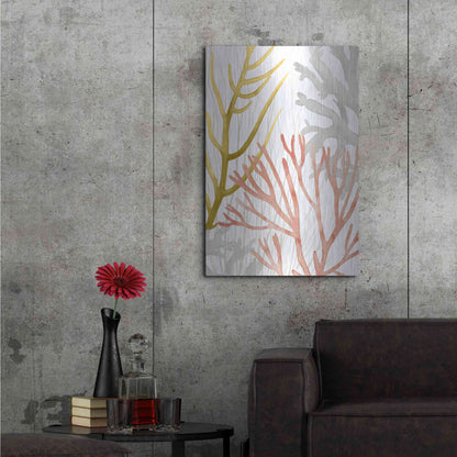 Luxe Metal Art 'Desert Coral II' by Grace Popp Metal Wall Art,24x36
