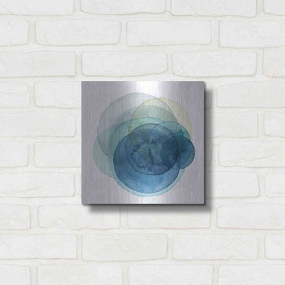 Luxe Metal Art 'Evolving Planets I' by Grace Popp Metal Wall Art,12x12