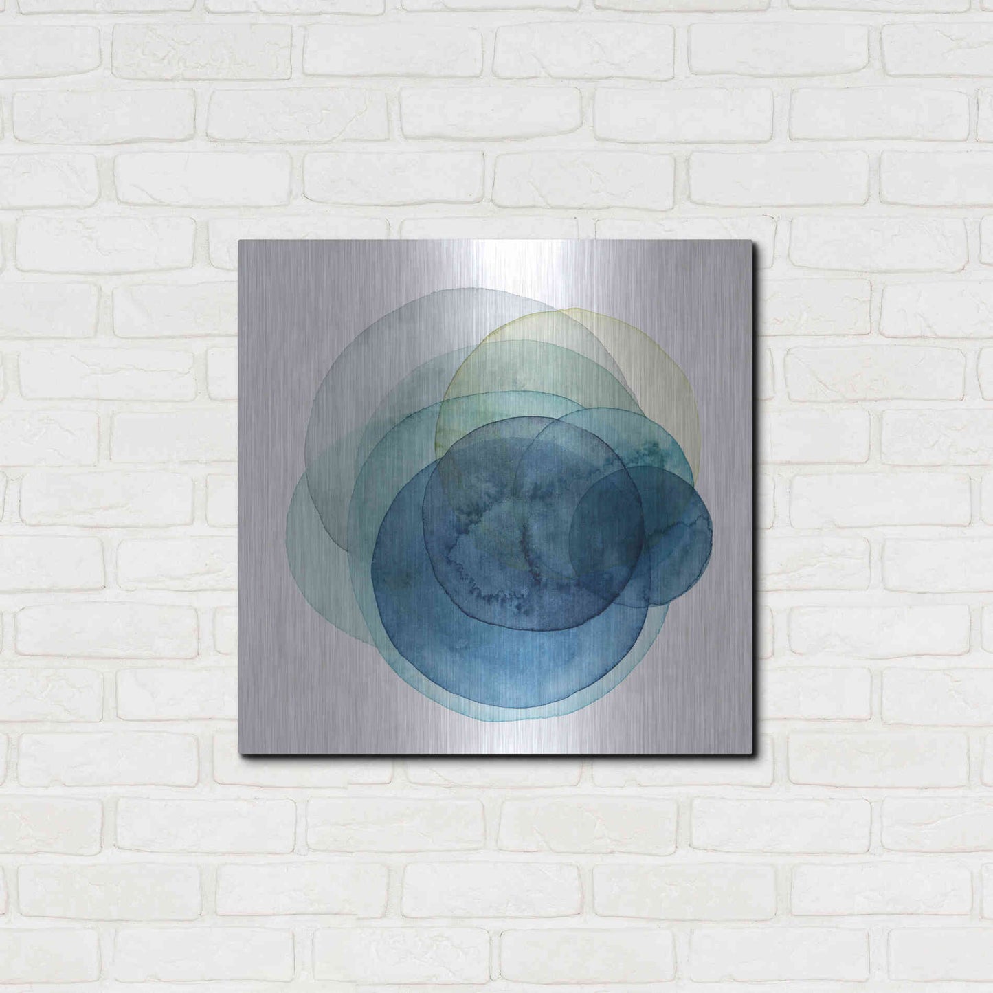 Luxe Metal Art 'Evolving Planets I' by Grace Popp Metal Wall Art,24x24