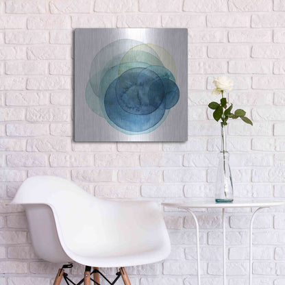 Luxe Metal Art 'Evolving Planets I' by Grace Popp Metal Wall Art,24x24