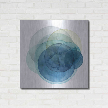 Luxe Metal Art 'Evolving Planets I' by Grace Popp Metal Wall Art,36x36