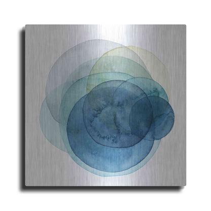 Luxe Metal Art 'Evolving Planets I' by Grace Popp Metal Wall Art