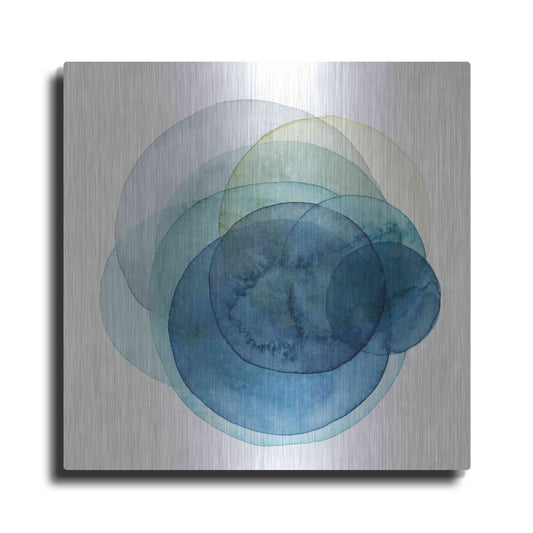 Luxe Metal Art 'Evolving Planets I' by Grace Popp Metal Wall Art