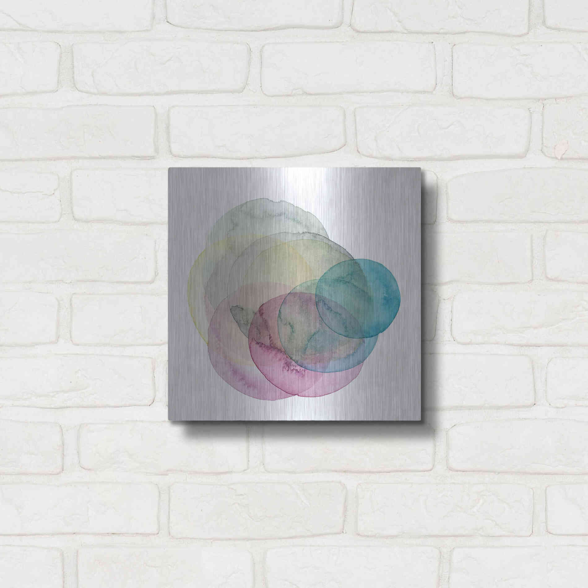 Luxe Metal Art 'Evolving Planets II' by Grace Popp Metal Wall Art,12x12