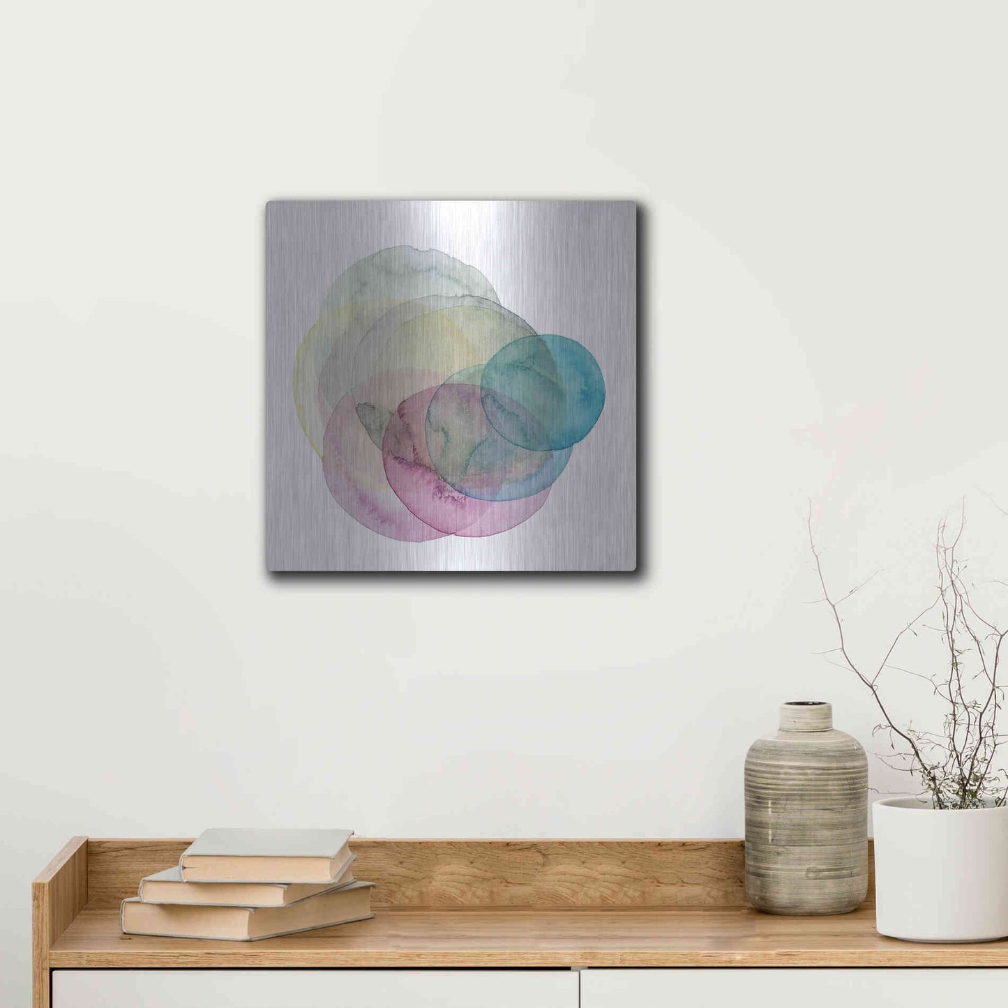 Luxe Metal Art 'Evolving Planets II' by Grace Popp Metal Wall Art,12x12