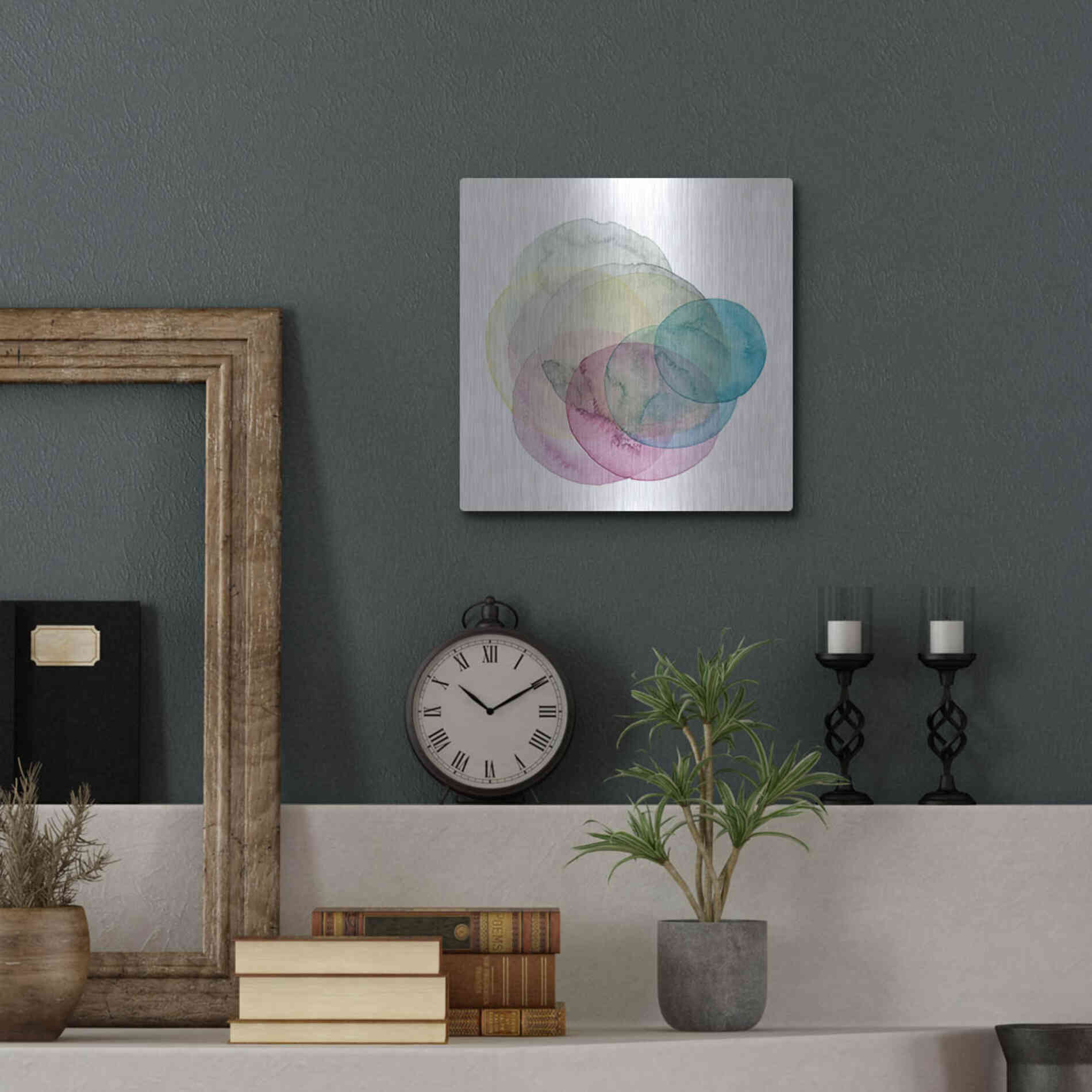 Luxe Metal Art 'Evolving Planets II' by Grace Popp Metal Wall Art,12x12