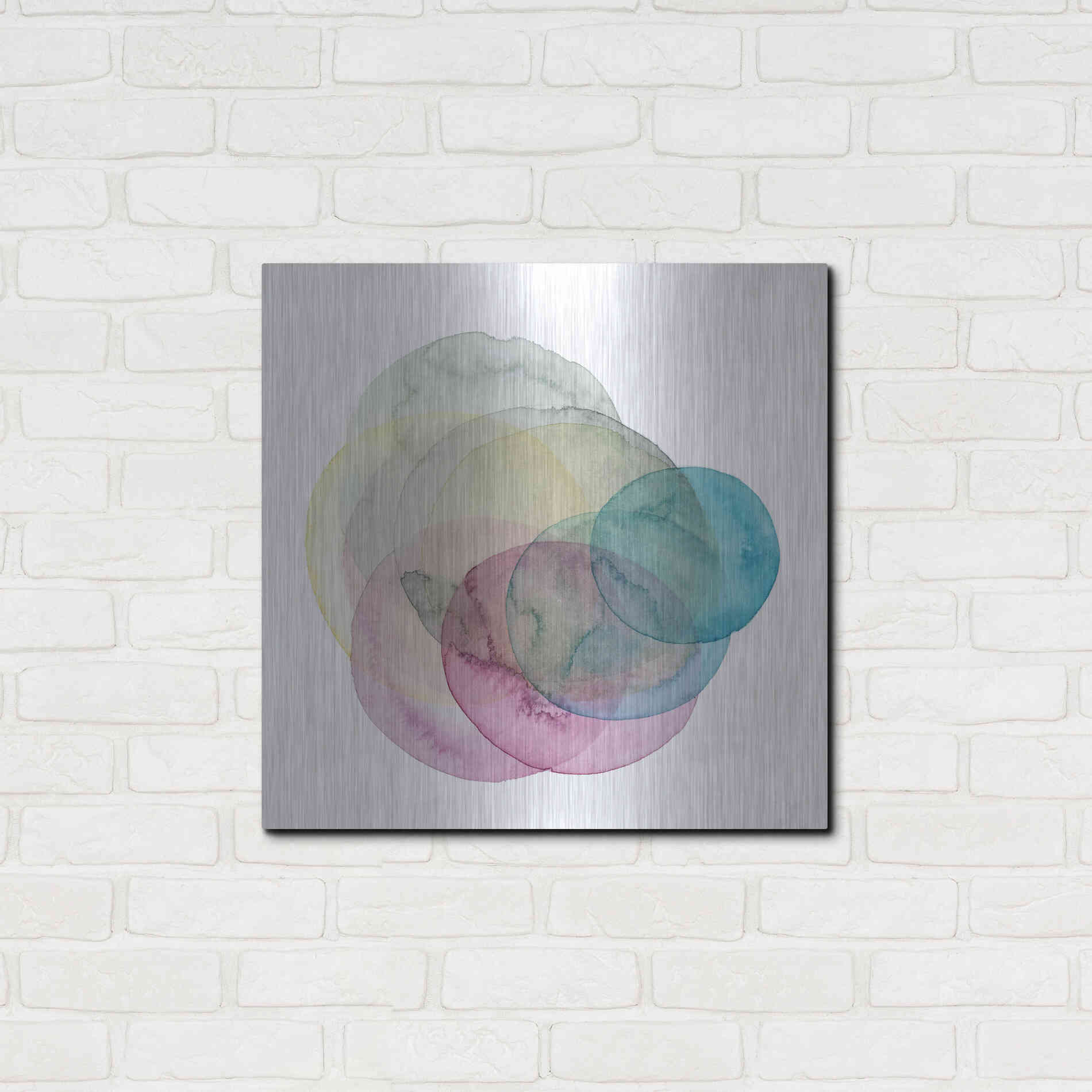 Luxe Metal Art 'Evolving Planets II' by Grace Popp Metal Wall Art,24x24
