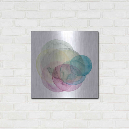 Luxe Metal Art 'Evolving Planets II' by Grace Popp Metal Wall Art,24x24