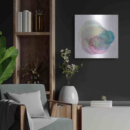 Luxe Metal Art 'Evolving Planets II' by Grace Popp Metal Wall Art,24x24
