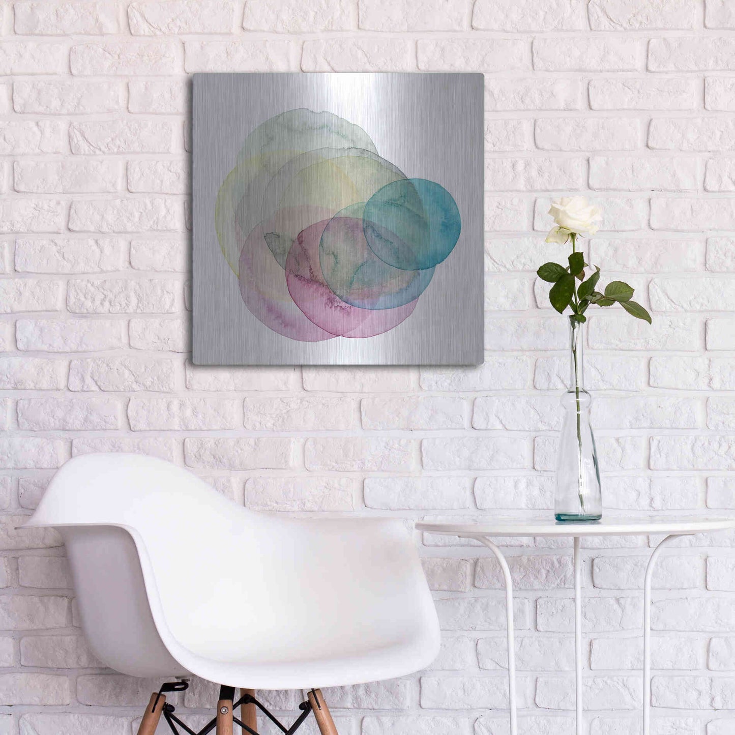 Luxe Metal Art 'Evolving Planets II' by Grace Popp Metal Wall Art,24x24