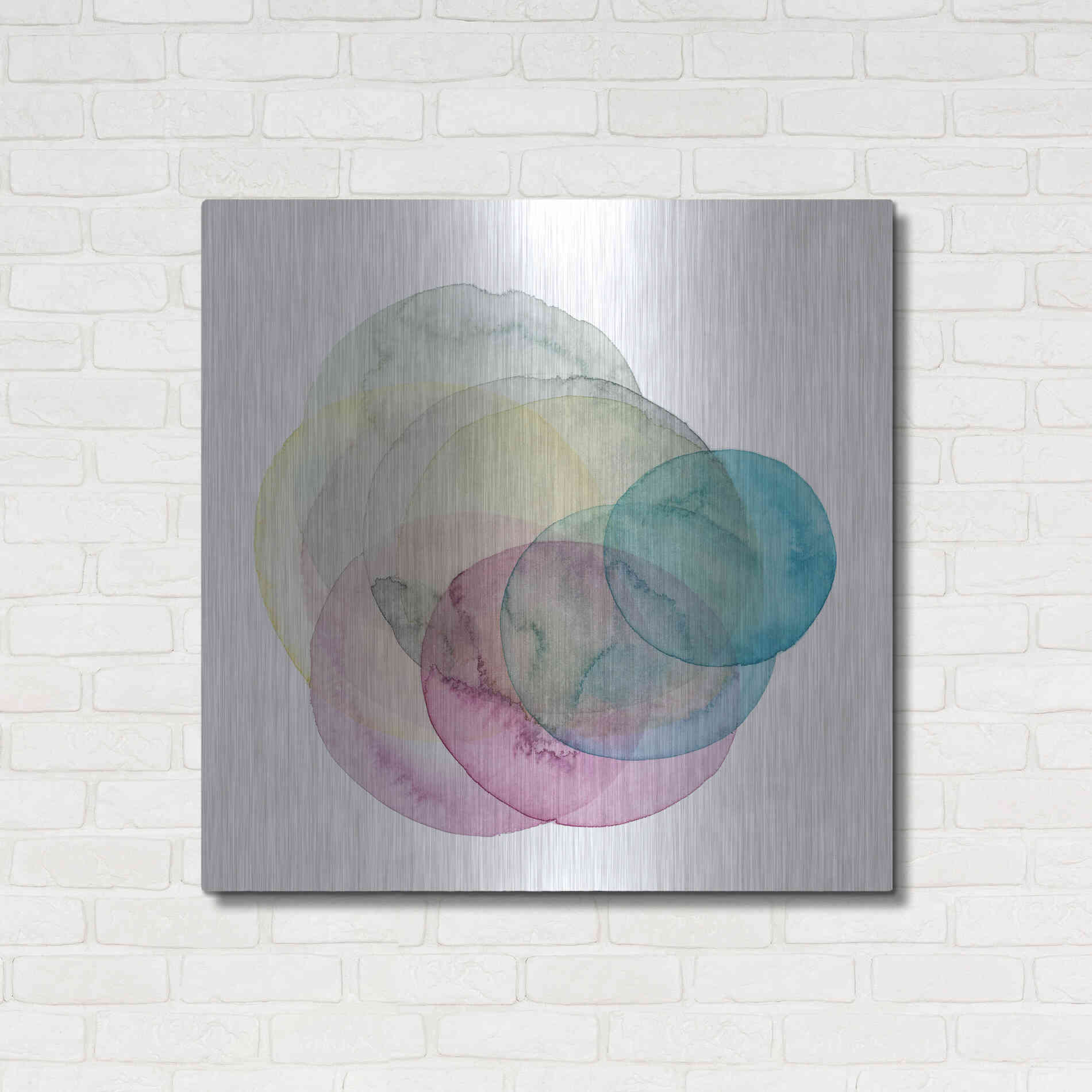 Luxe Metal Art 'Evolving Planets II' by Grace Popp Metal Wall Art,36x36