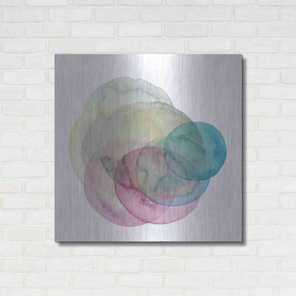 Luxe Metal Art 'Evolving Planets II' by Grace Popp Metal Wall Art,36x36
