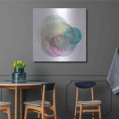 Luxe Metal Art 'Evolving Planets II' by Grace Popp Metal Wall Art,36x36