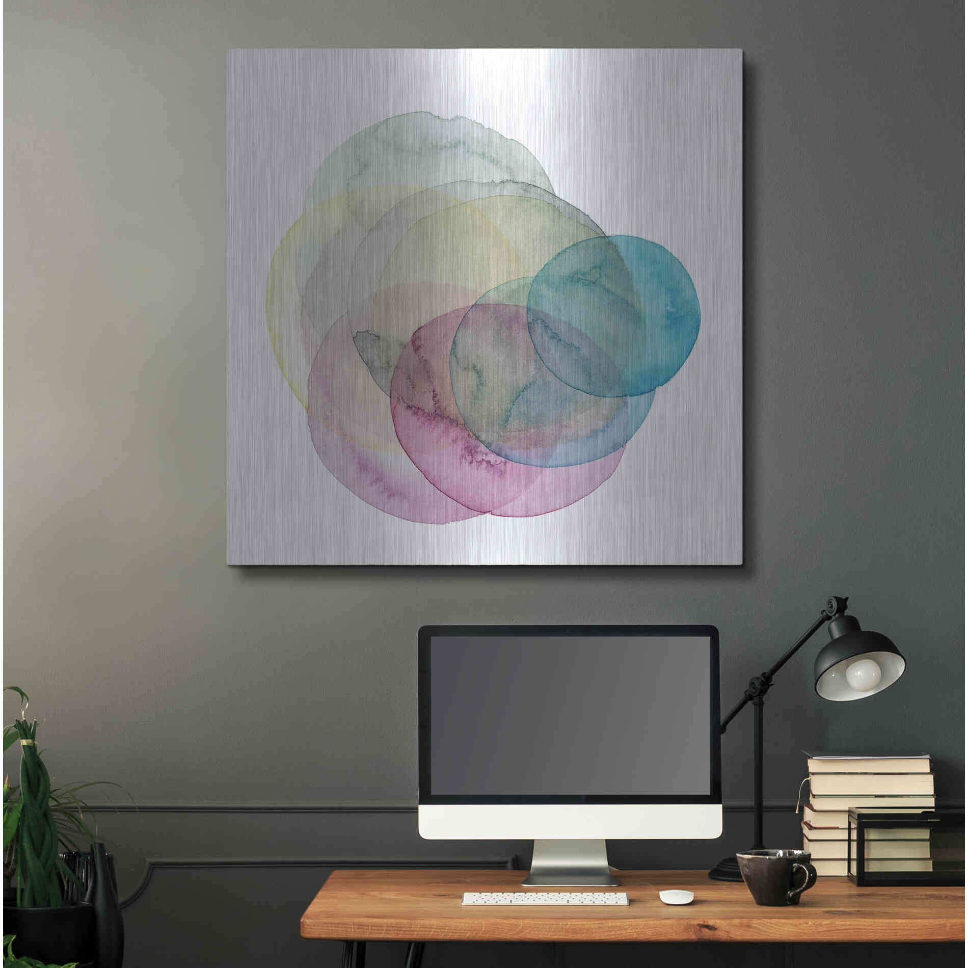 Luxe Metal Art 'Evolving Planets II' by Grace Popp Metal Wall Art,36x36