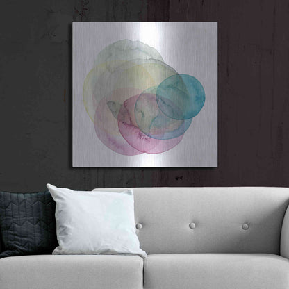 Luxe Metal Art 'Evolving Planets II' by Grace Popp Metal Wall Art,36x36