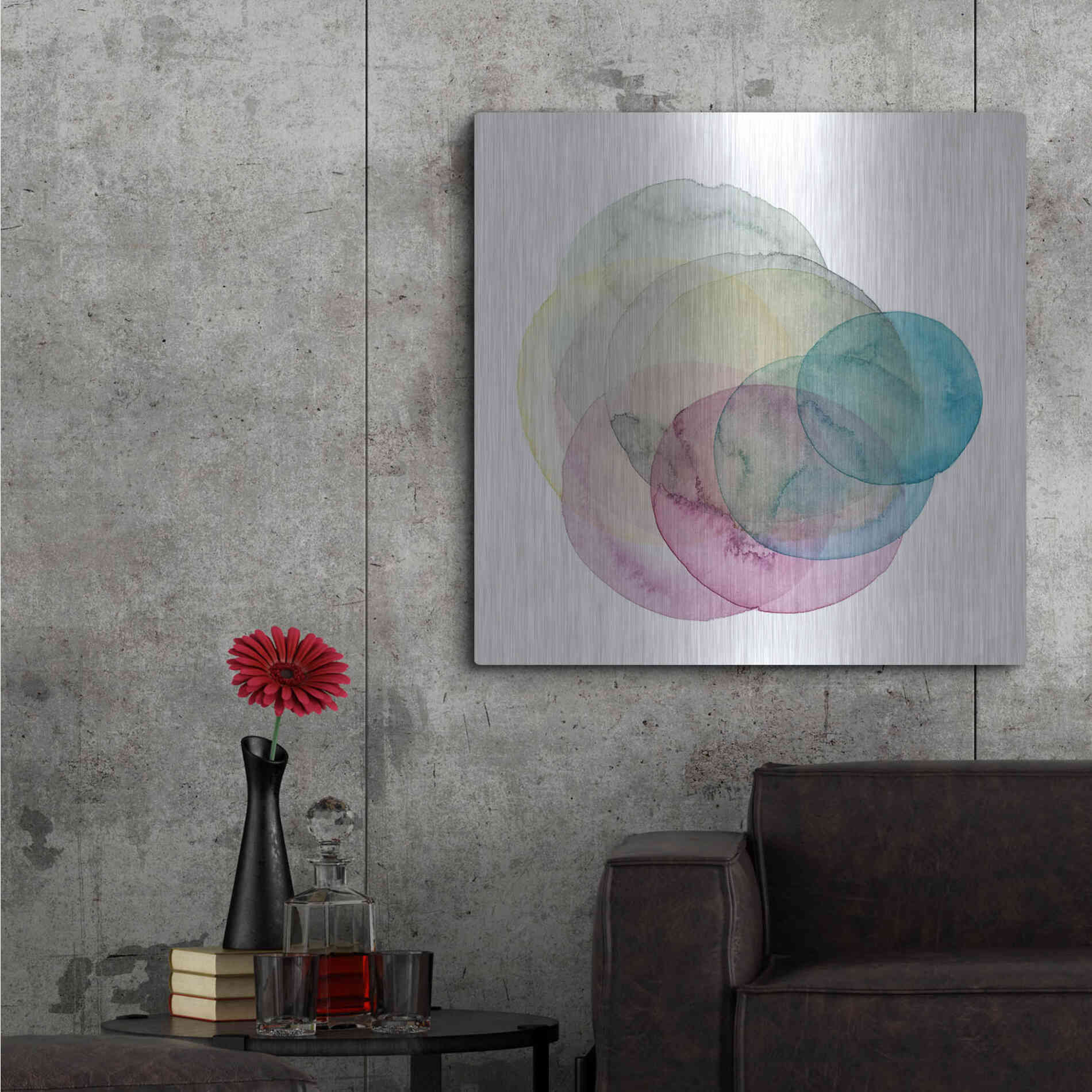 Luxe Metal Art 'Evolving Planets II' by Grace Popp Metal Wall Art,36x36