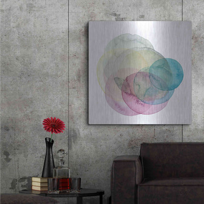 Luxe Metal Art 'Evolving Planets II' by Grace Popp Metal Wall Art,36x36