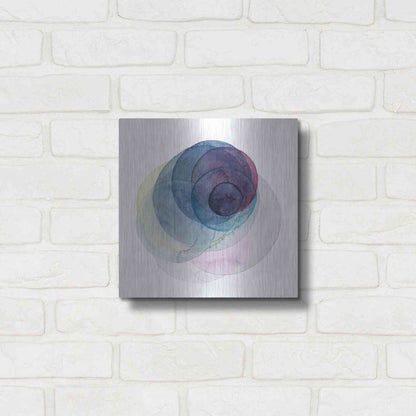 Luxe Metal Art 'Evolving Planets III' by Grace Popp Metal Wall Art,12x12