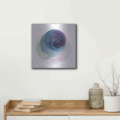 Luxe Metal Art 'Evolving Planets III' by Grace Popp Metal Wall Art,12x12