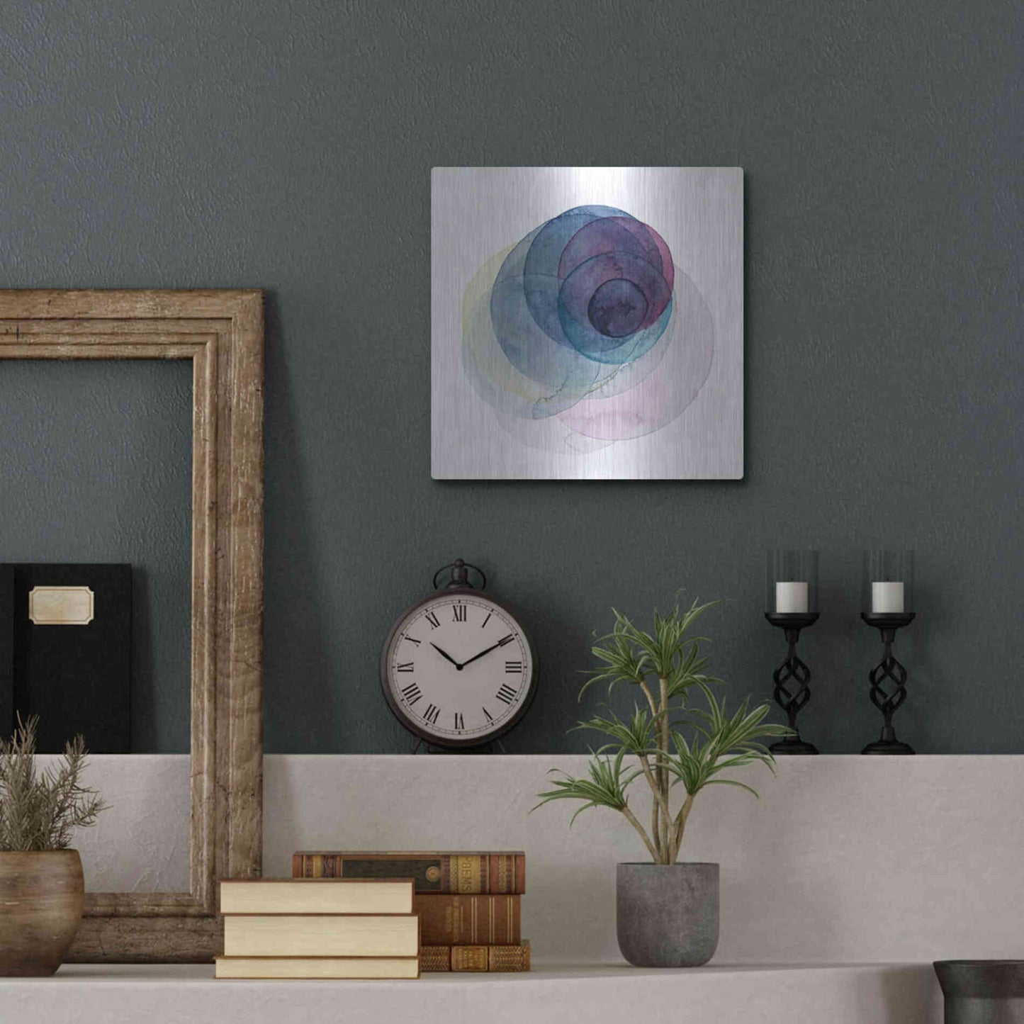 Luxe Metal Art 'Evolving Planets III' by Grace Popp Metal Wall Art,12x12