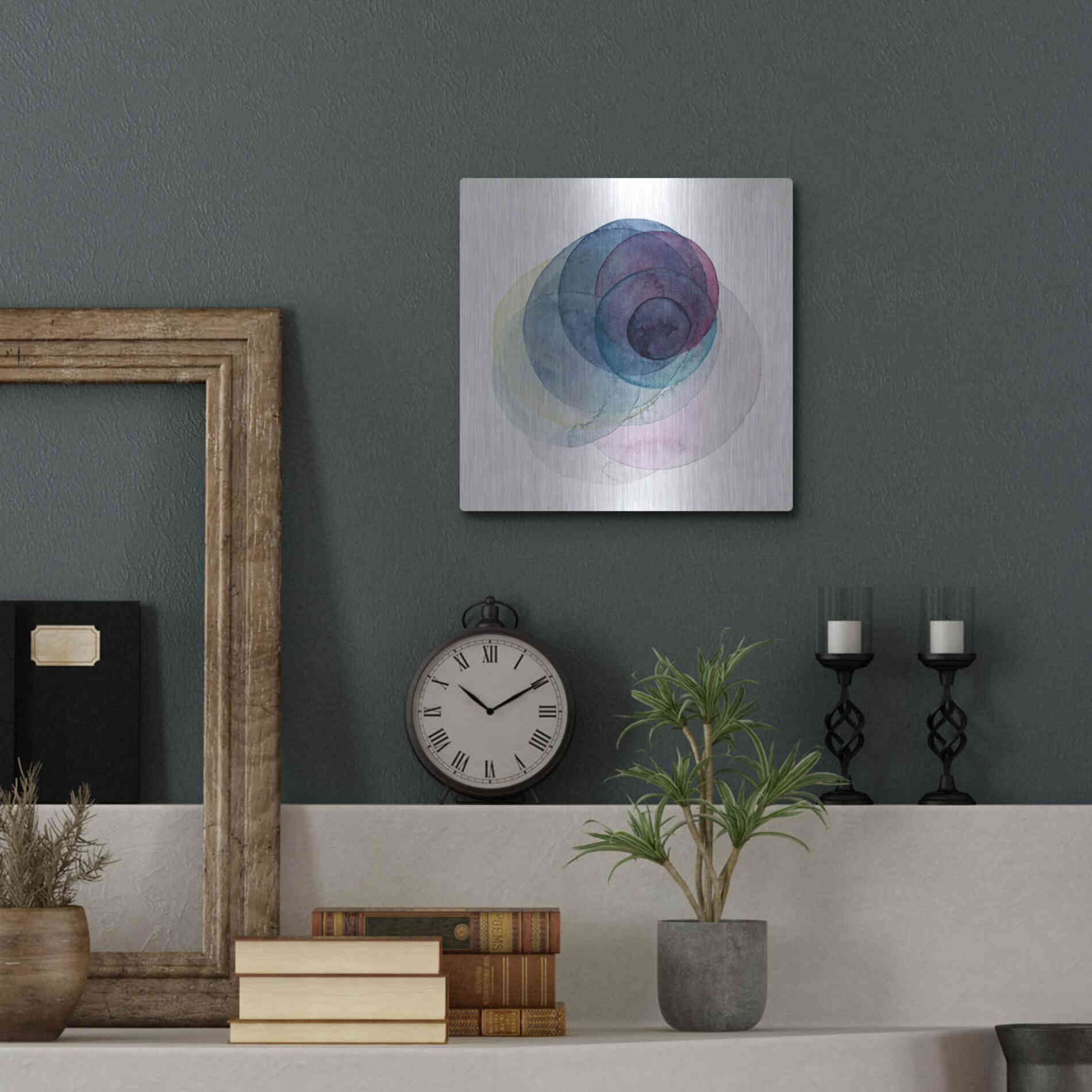 Luxe Metal Art 'Evolving Planets III' by Grace Popp Metal Wall Art,12x12