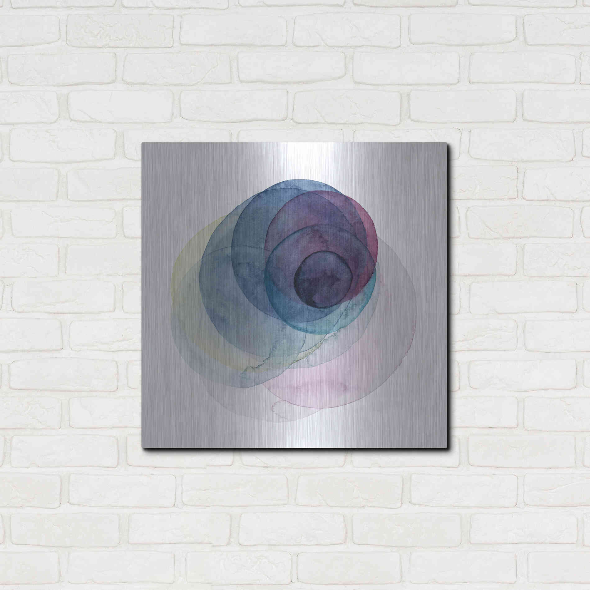 Luxe Metal Art 'Evolving Planets III' by Grace Popp Metal Wall Art,24x24