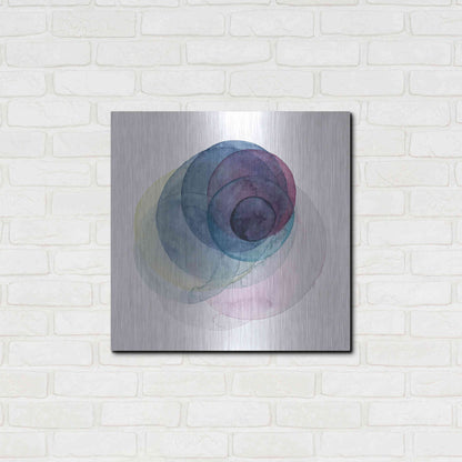 Luxe Metal Art 'Evolving Planets III' by Grace Popp Metal Wall Art,24x24