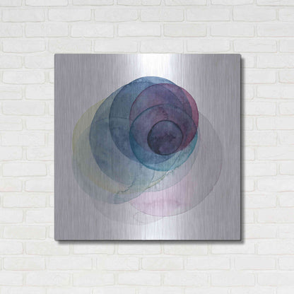 Luxe Metal Art 'Evolving Planets III' by Grace Popp Metal Wall Art,36x36