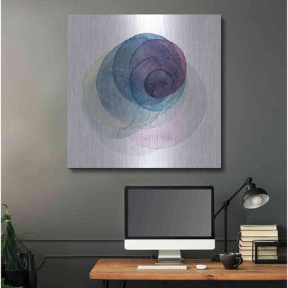 Luxe Metal Art 'Evolving Planets III' by Grace Popp Metal Wall Art,36x36