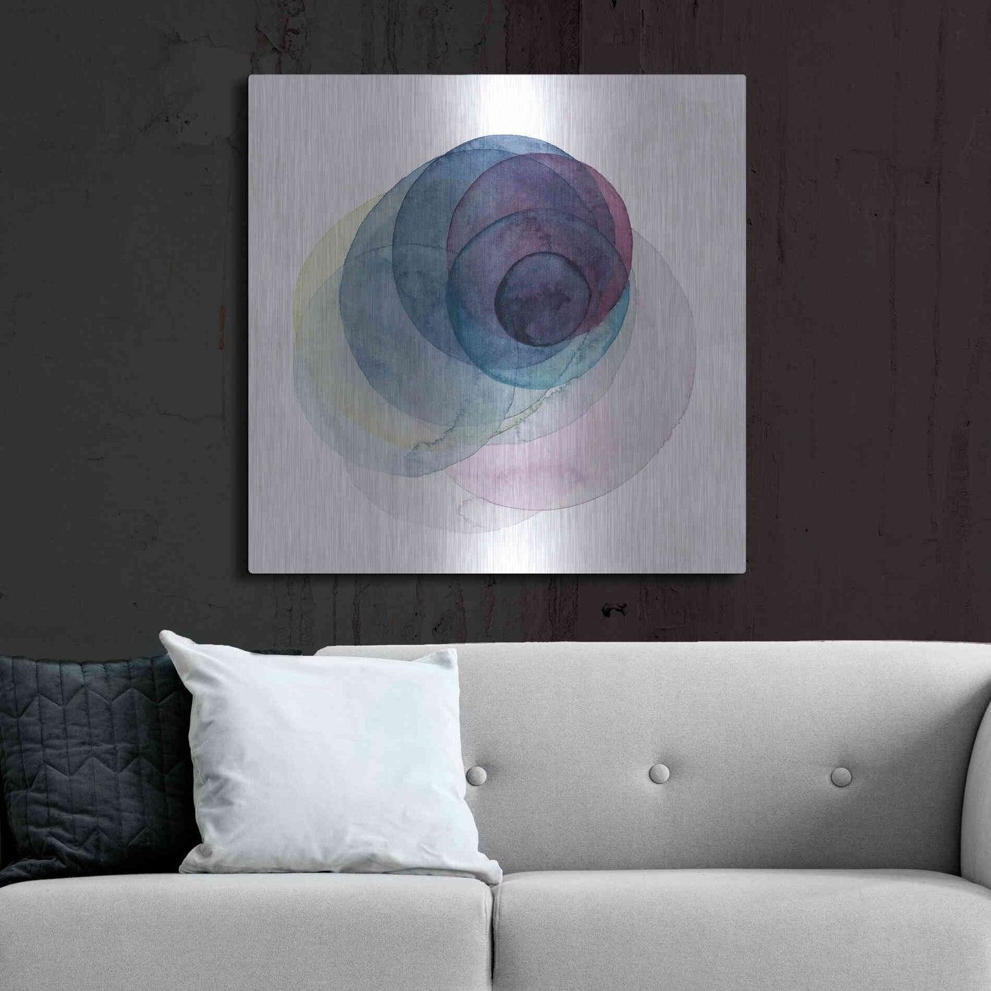 Luxe Metal Art 'Evolving Planets III' by Grace Popp Metal Wall Art,36x36