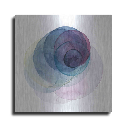 Luxe Metal Art 'Evolving Planets III' by Grace Popp Metal Wall Art