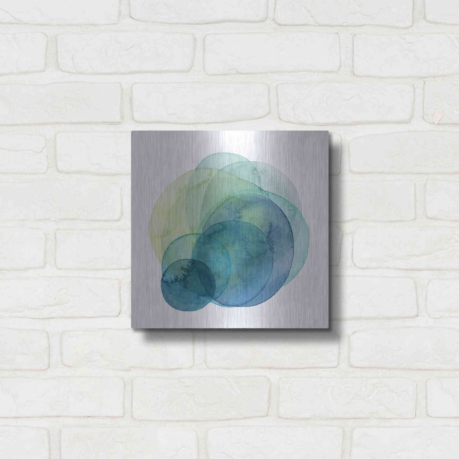 Luxe Metal Art 'Evolving Planets IV' by Grace Popp Metal Wall Art,12x12