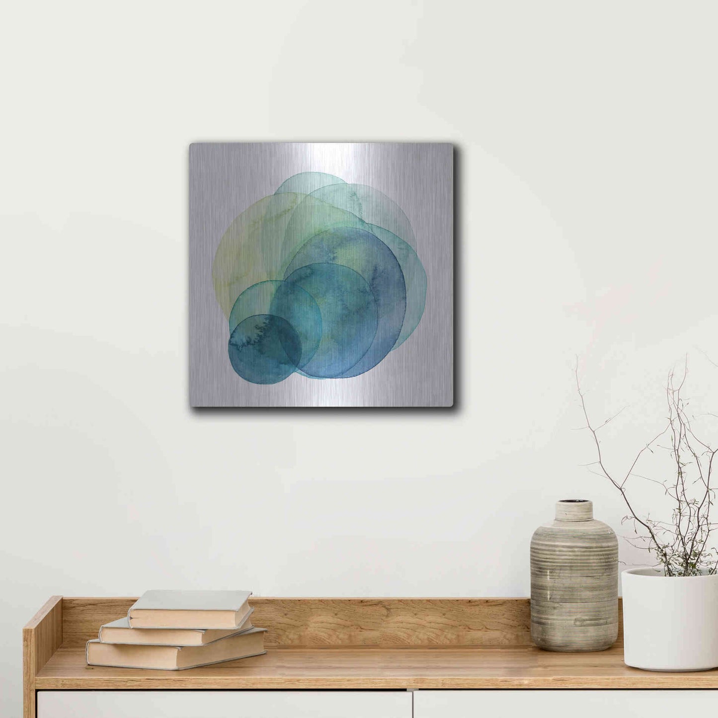 Luxe Metal Art 'Evolving Planets IV' by Grace Popp Metal Wall Art,12x12
