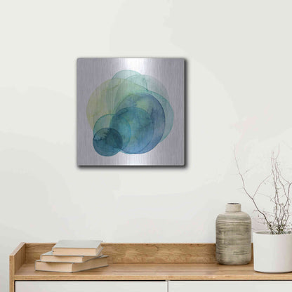 Luxe Metal Art 'Evolving Planets IV' by Grace Popp Metal Wall Art,12x12