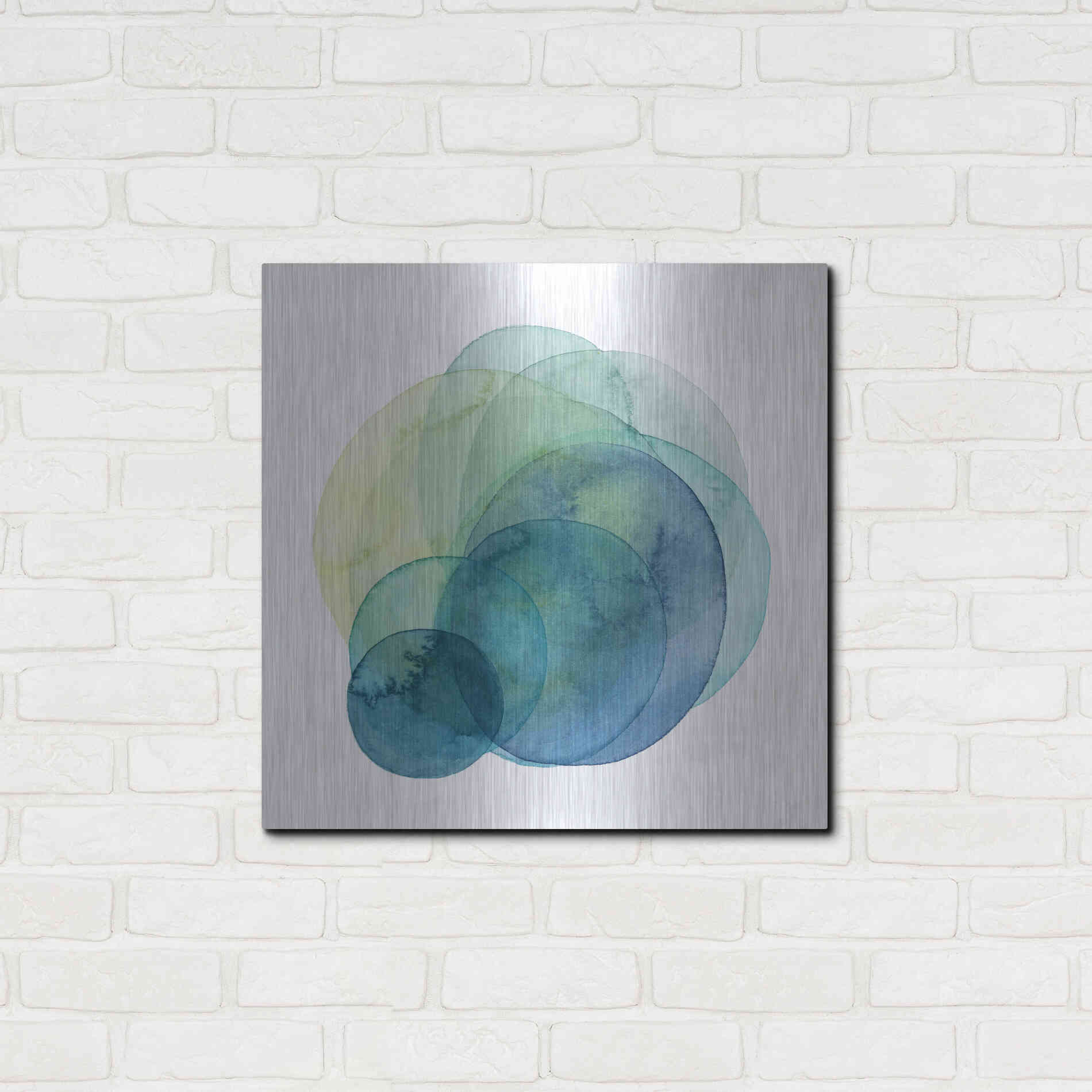 Luxe Metal Art 'Evolving Planets IV' by Grace Popp Metal Wall Art,24x24