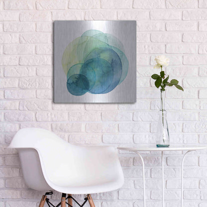 Luxe Metal Art 'Evolving Planets IV' by Grace Popp Metal Wall Art,24x24