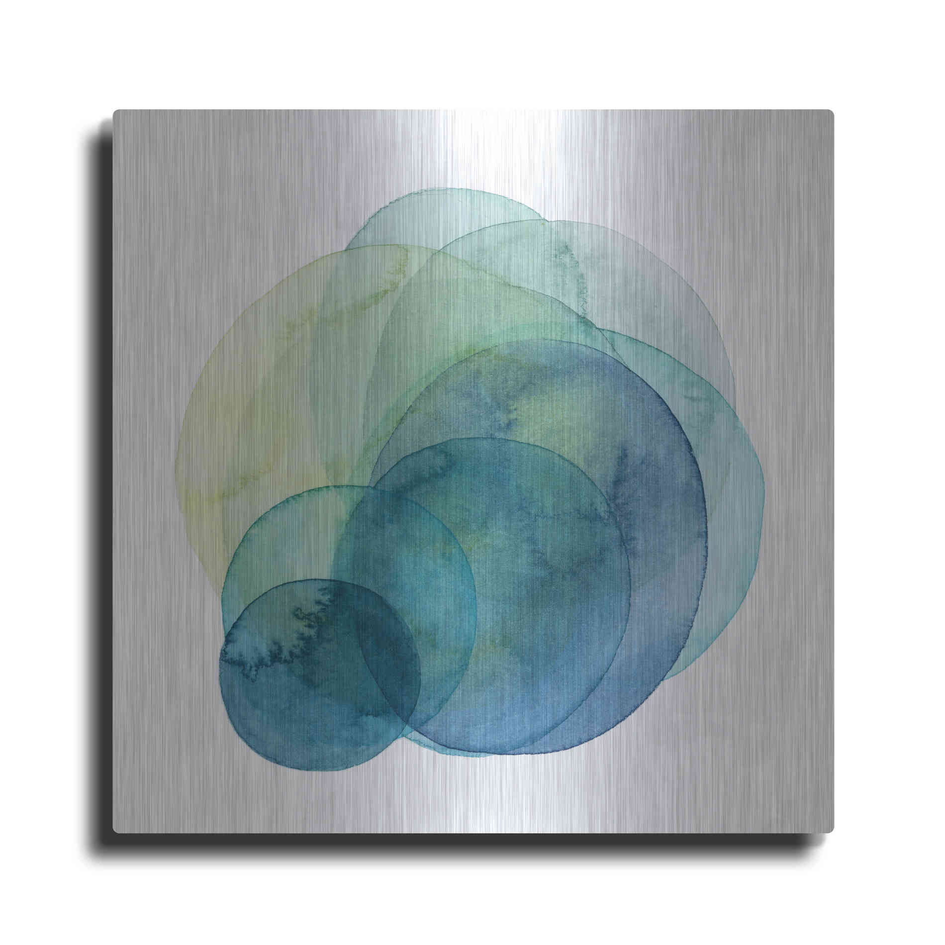 Luxe Metal Art 'Evolving Planets IV' by Grace Popp Metal Wall Art