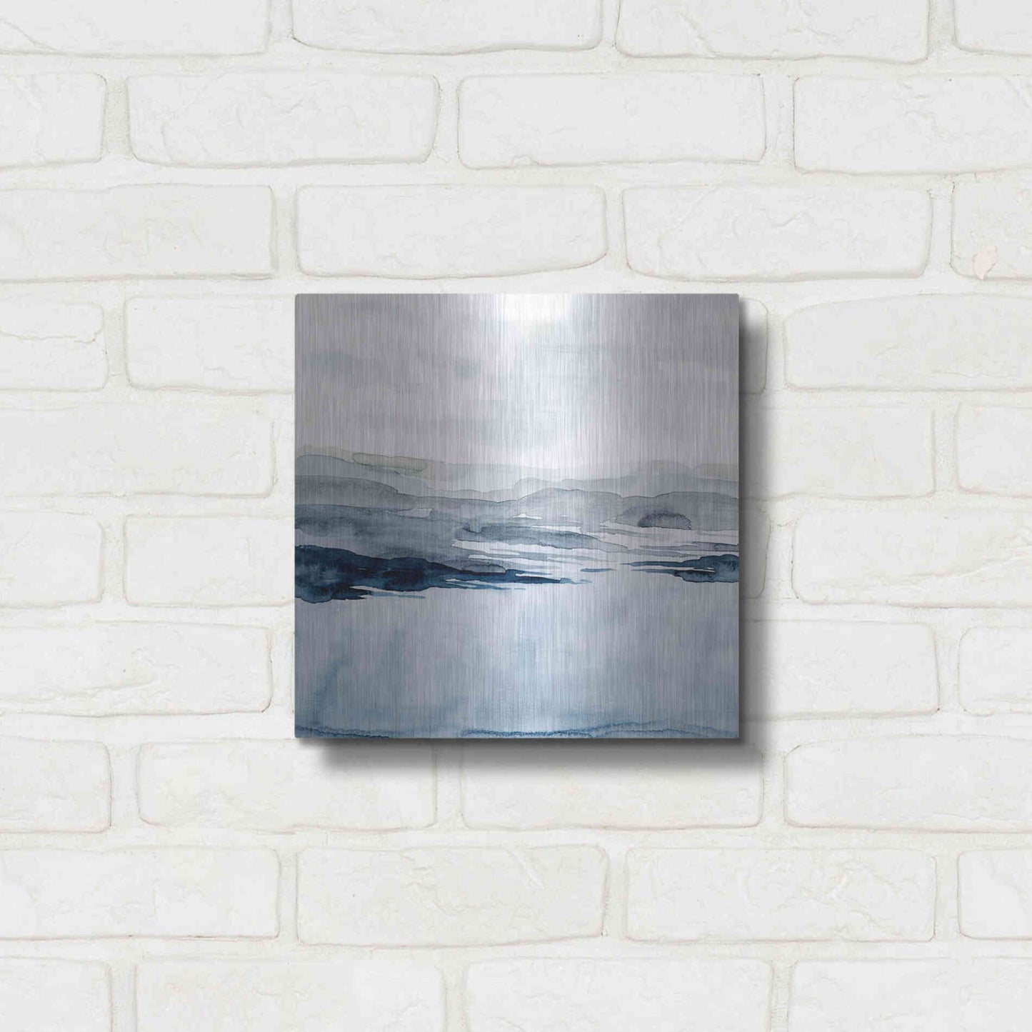 Luxe Metal Art 'Faded Horizon I' by Grace Popp Metal Wall Art,12x12