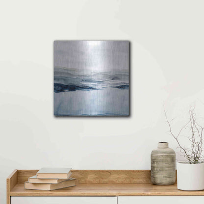 Luxe Metal Art 'Faded Horizon I' by Grace Popp Metal Wall Art,12x12