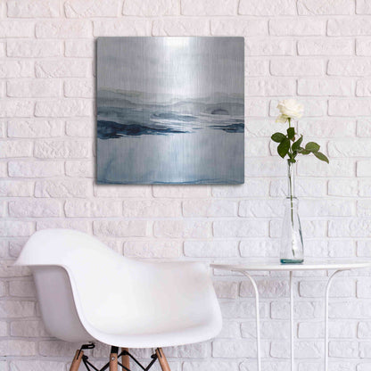 Luxe Metal Art 'Faded Horizon I' by Grace Popp Metal Wall Art,24x24