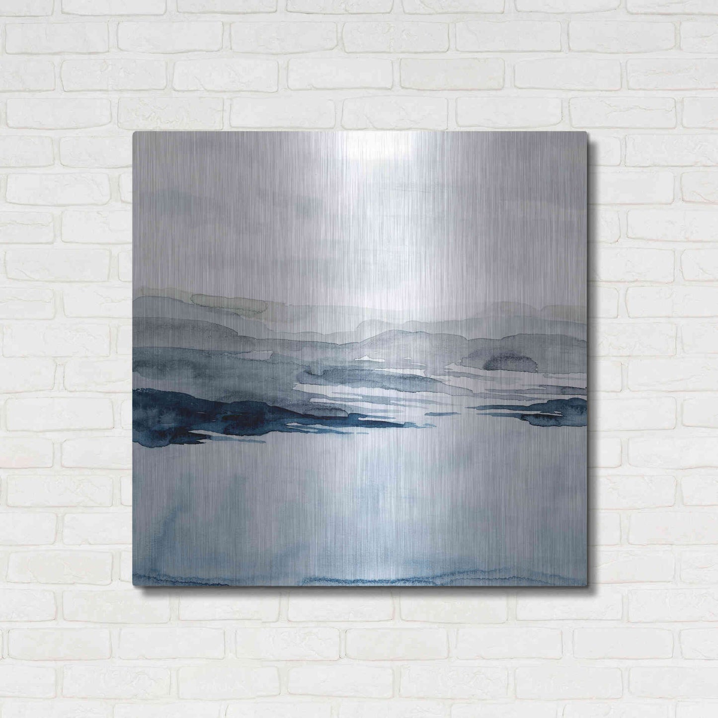 Luxe Metal Art 'Faded Horizon I' by Grace Popp Metal Wall Art,36x36